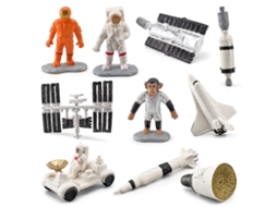 Mali 10pcs Conjunto de Modelos de Astronauta Pvc Brinquedos Miniaturas Decoração Torta Presente Infantil