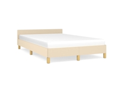 Estrutura de Cama Tecido Cor Creme MAISON EXCLUSIVE (120x200 cm)