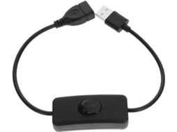 Conjunto De 4 Cabos Extensores Usb Com Interruptor Liga/desliga Preto