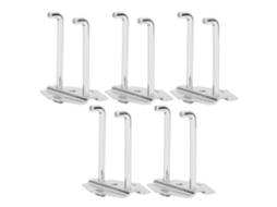 Conjunto de 5 ganchos de aço galvanizado para armazenar porcas e chaves na oficina, capacidade de 3 a 5 kg, 75 x 6 mm