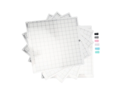 Kit De 5 Tapetes De Corte 12x12 Polegadas Adesivos Antiderrapantes Com Malha E 6 Adaptadores De Lápis Para Cricut Explore One