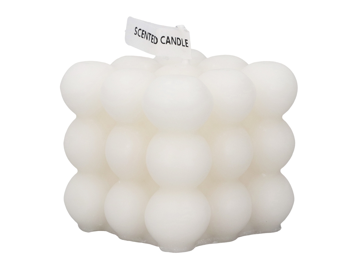 Mali vela de Cera de Soja Cúbica Artesanal Perfumada para Decoração de Casa Branca