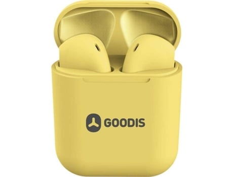 Auriculares Bluetooth True Wireless GOODIS (Outlet Grade A - In Ear - Microfone - Amarelo)