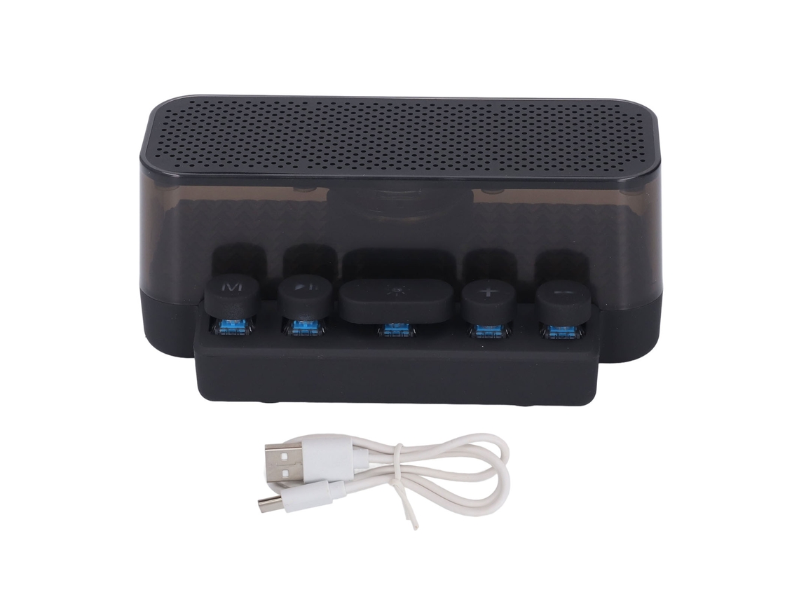 Ats altavoz Bt Teclado Colorido 1200mah Sonido Estéreo Subwoofer Ornamento de Mesa Luz Nocturna para Hogar
