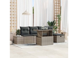 Vidaxl Conjunto De Sofá De Jardim 6 Unid. Rattan Sintético