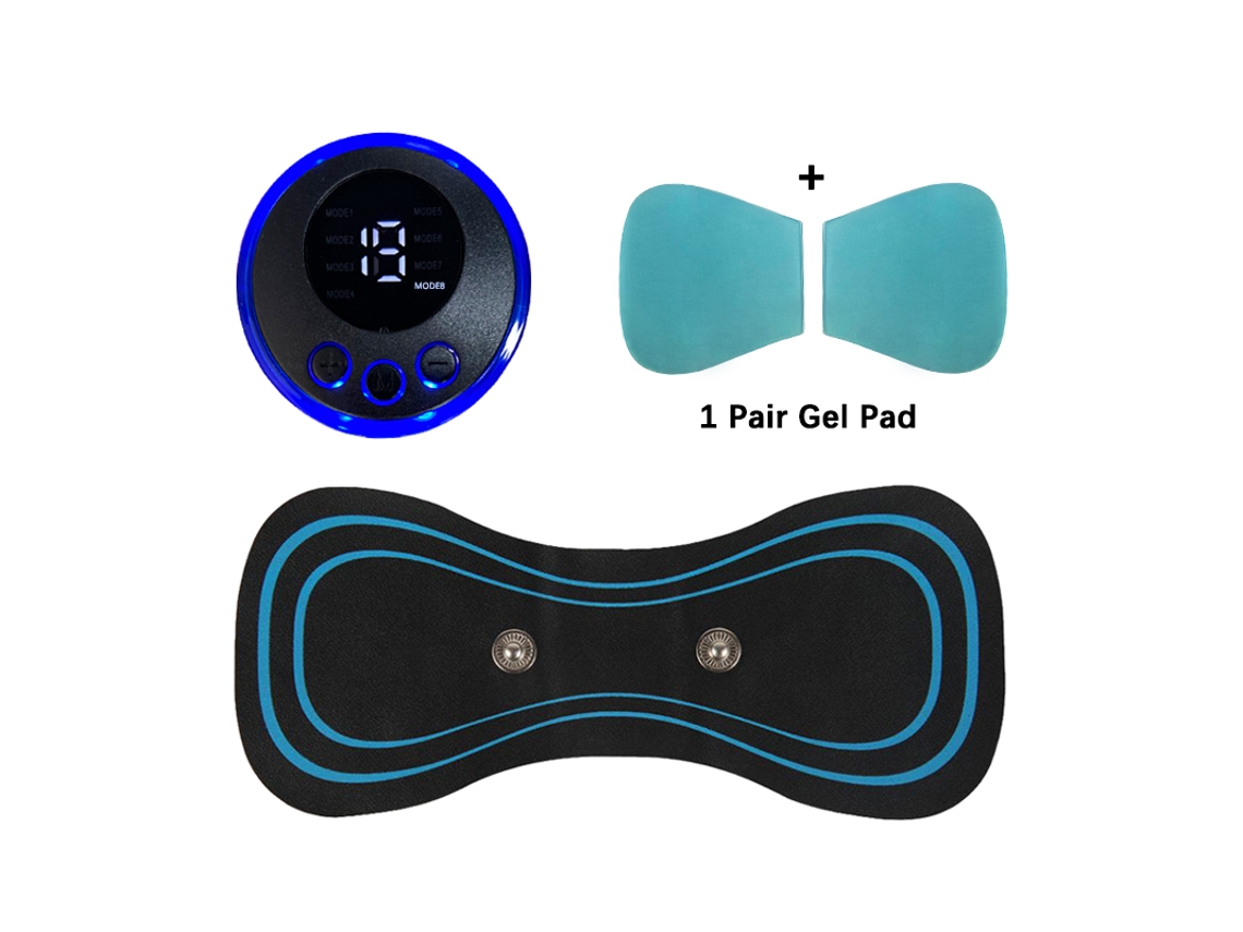 Mini Massageador Eltrico Ems Para Pescoo Com Visor Lcd, 8 Modos De Massagem Cervical Para Alvio De Dores Musculares, Massageado-tuotuo