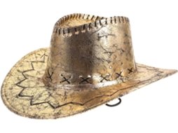 Chapéu De Cowboy Dourado Ajustável Ciieeo Em Couro Sintético Para Cosplay E Festas, Acessório Elegante.