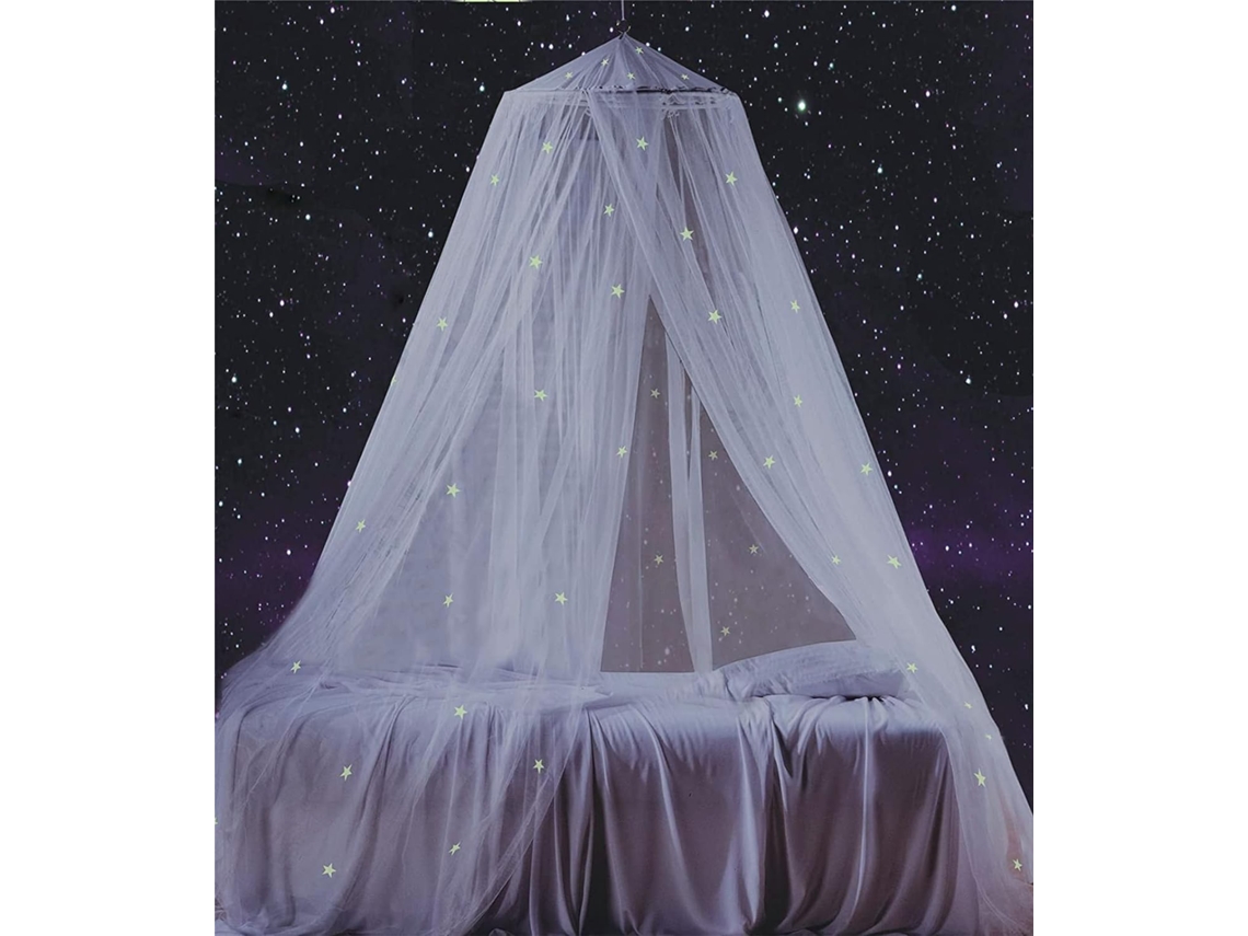 Dossel para Cama com Estrelas Luminosas, Mosquiteiro para Bebê, Tamanho K BRILVIBERA