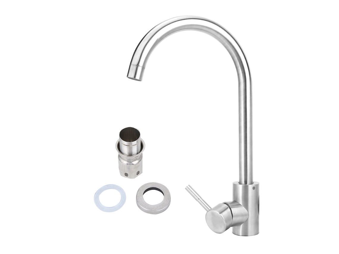 Torneiras Modernas MDUG em Aço Inoxidável com Acabamento Maple para Água Quente e Fria