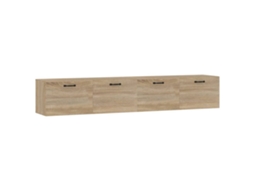 Wall Cabinet, Wall Cabinets Vidaxl Marrom Madeira Processada (100 X 36.5 X 35 Cm)