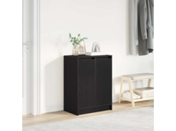 Vidaxl Sapateira 57x34x76 Cm Derivados De Madeira Carvalho Preto