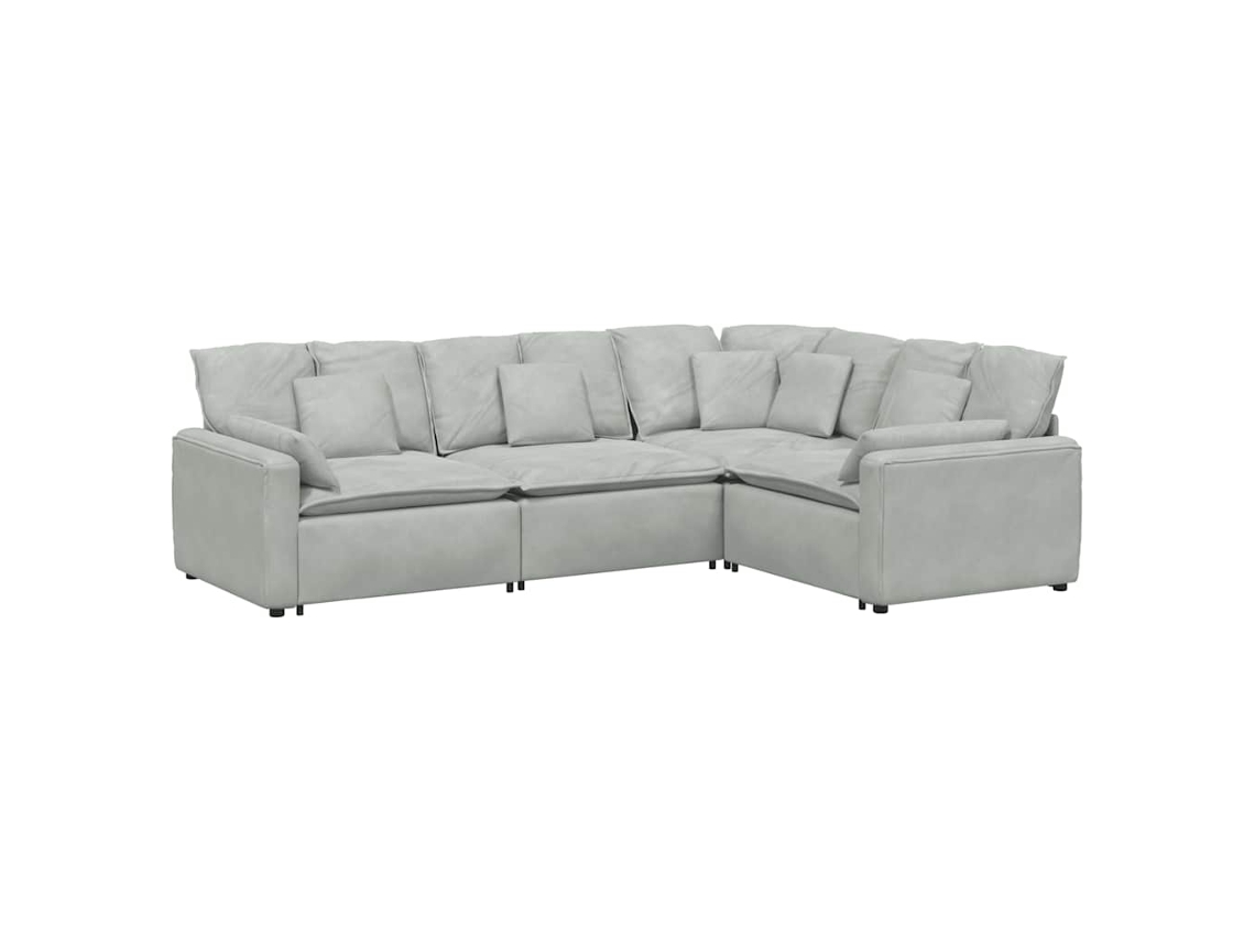 Modular Sofa, Modular Sofas Vidaxl Cinzeto Veludo