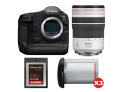 Eos R1 + Rf 70 200mm F/4 L Is Usm + 1 Sandisk 256gb Extreme Pro Cfexpress Type B + 3 Canon Lp e19 + Ebook “20 Dicas para Fotos Que Impressionam” CANON