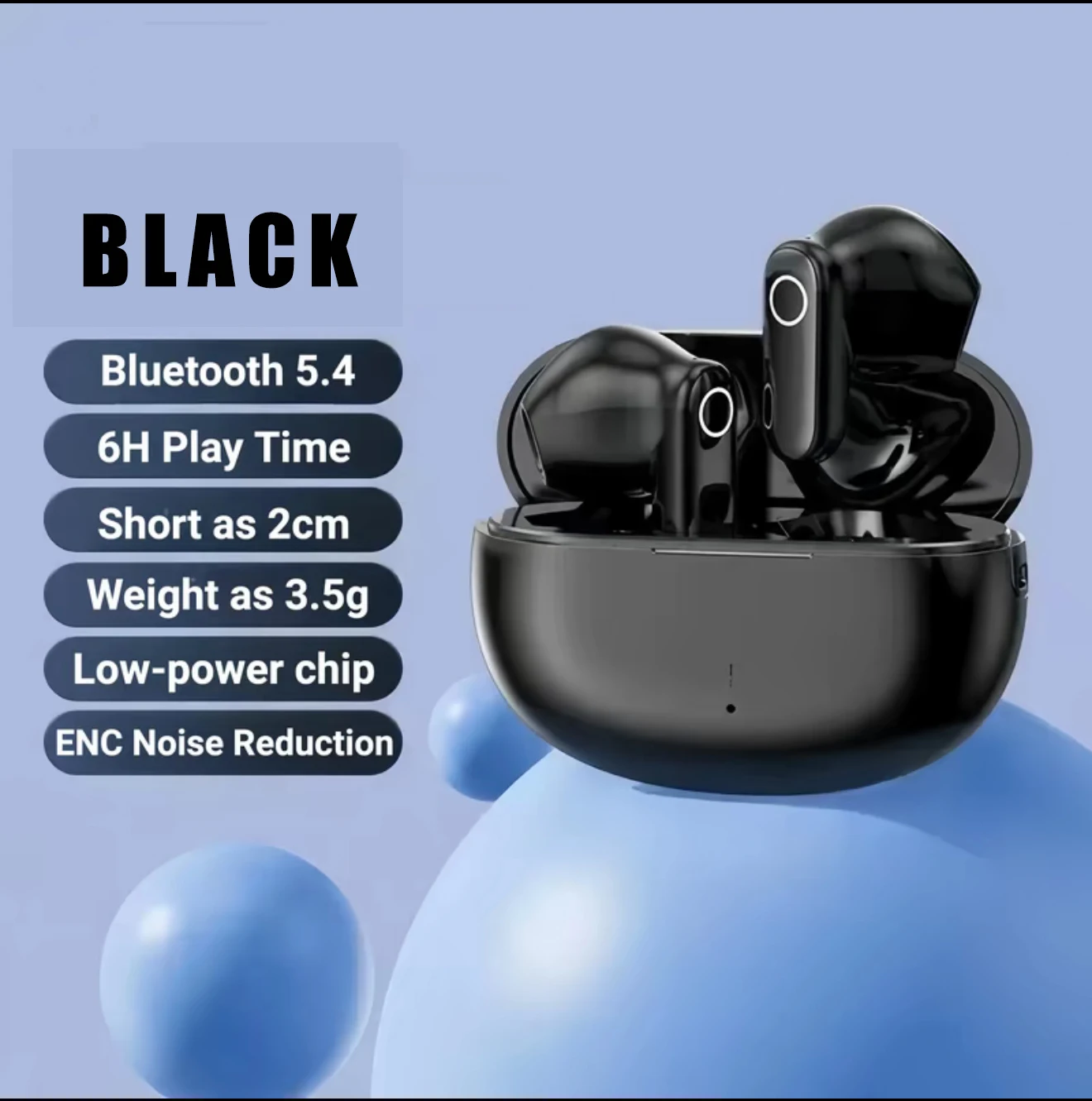 Fones De Ouvido Sem Fio Tws Com Cancelamento De Ruído Bluetooth (preto)