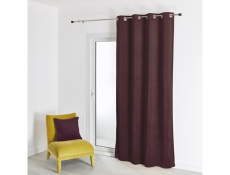 Cortina Efeito Veludo Cor Lisa Ameixa 140 X 260 Cm HOME MAISON