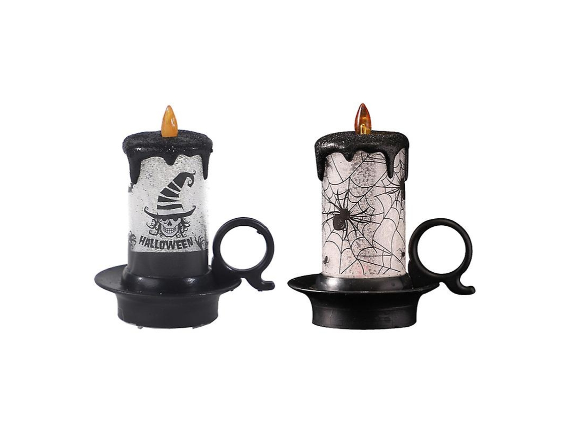 2Pcs Lâmpada de Vela de Halloween para Presentes de Halloween ALLINLESS