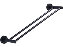 Suporte De Toalhas Parede Preto, Elegante, Com Suporte Duplo Para Toalhas, Design Durável