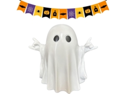 Estátua Decorativa Fantasma Artesanal Assustadora De Halloween |