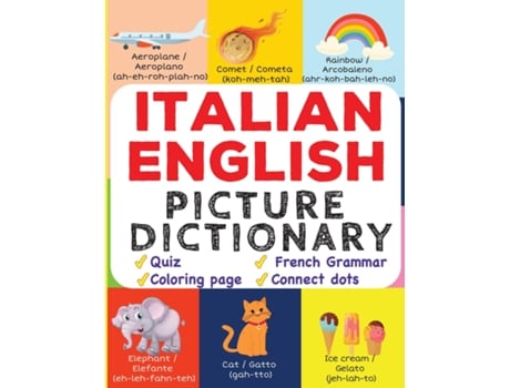 Livro Italian English Picture Dictionary Learn Over 500 Italian Words amp Phrases for Visual Learners de Magic Windows (Inglês)
