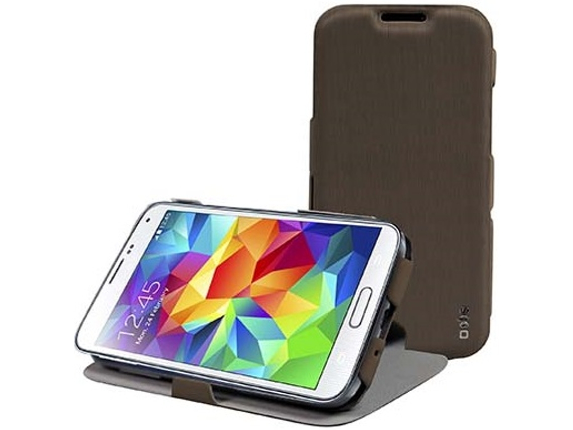 Capa Bookstand SBS p/ Samsung Galaxy S5 Castanho