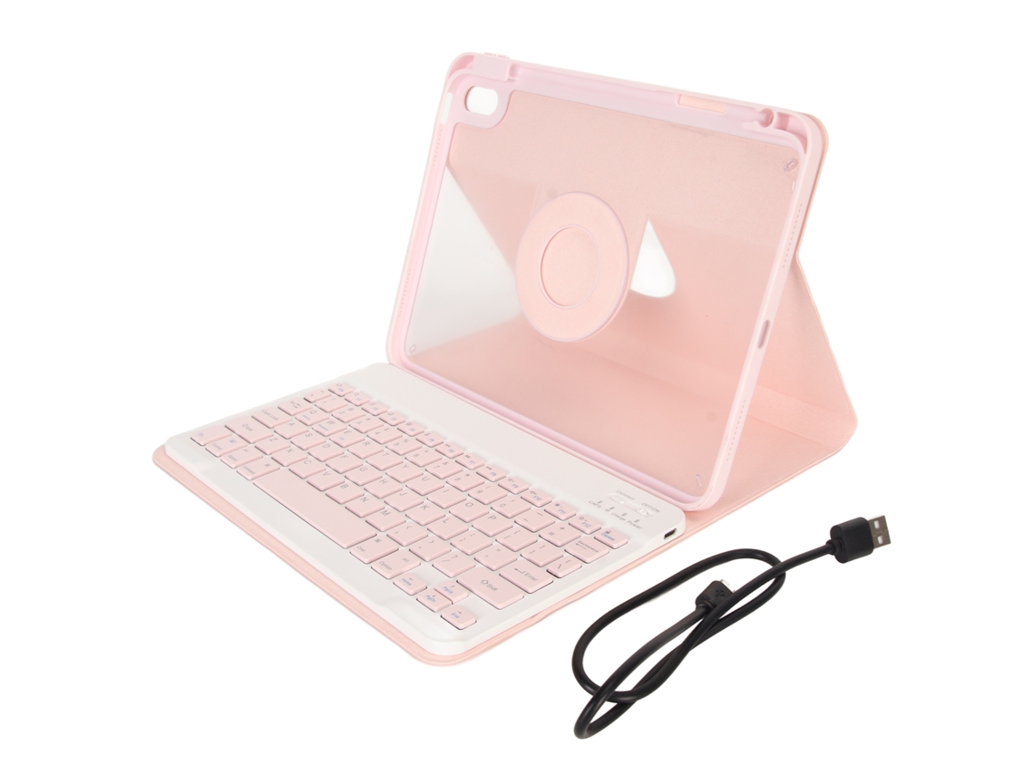 Capa Com Teclado E Suporte Para Caneta Para Tablet Ios Air4 Air5 10.9 Polegadas Rosa