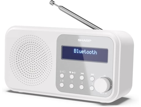 Rádio Despertador SHARP Tokyo DR-P420 (Branco - Digital - Alarme Duplo - Bateria e Pilhas)