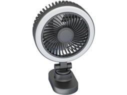 Ventilador Portátil Para Camping Com Luz Led, Bateria Recarregável Via Usb De 2000 Mah, 3 Velocidades Para Uso