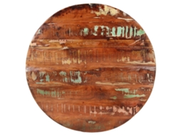 Vidaxl Tampo De Mesa Redondo Ø80x1,5cm Madeira Recuperada Maciça
