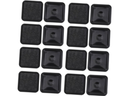 Didiseaon 16-protetores Antiderrapantes Para Móveis, Formato Quadrado, Para Rodízios, Material Plástico E Feltro, Ideais