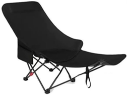 Cadeira De Acampamento Portátil Para Áreas Externas, De Metal, Tecido Oxford, Tamanho Confortável, 1505381 Zeuxo (preto)