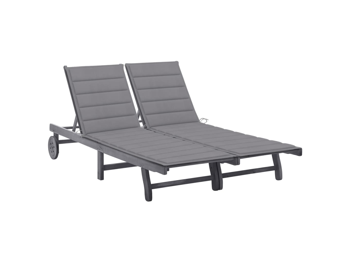 Sunlounger, Sunloungers Vidaxl Cinzeto Madeira De Acácia (200 X 123 X 85 Cm)