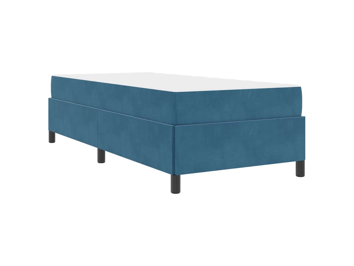 Conjunto 1 Estrutura Da Cama Vidaxl Azul Tecido (90 X 190 Cm)