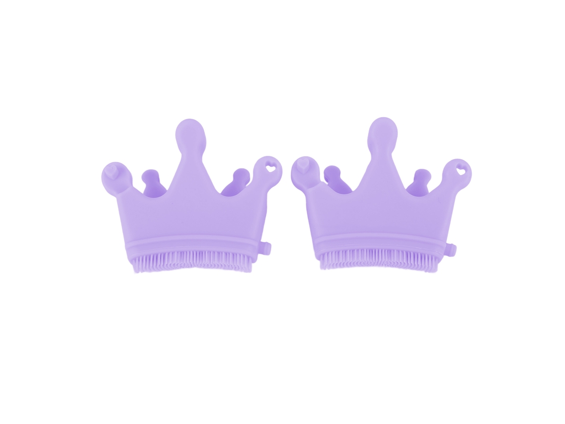 2pcs Separador De Unhas E Pincel Multifuncional De Silicone Para Salão De Unhas Roxo