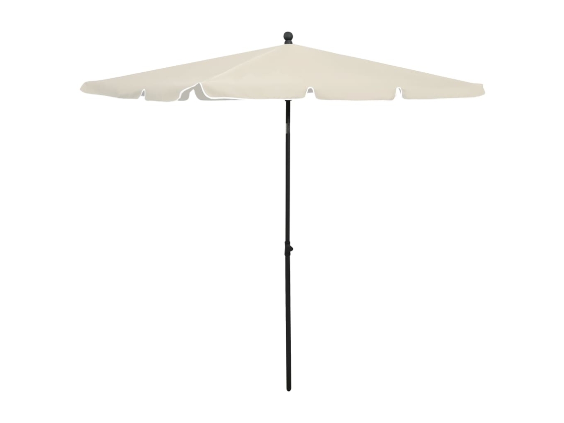 Vidaxl Guarda-sol De Jardim Com Mastro 210x140 Cm Cor Areia