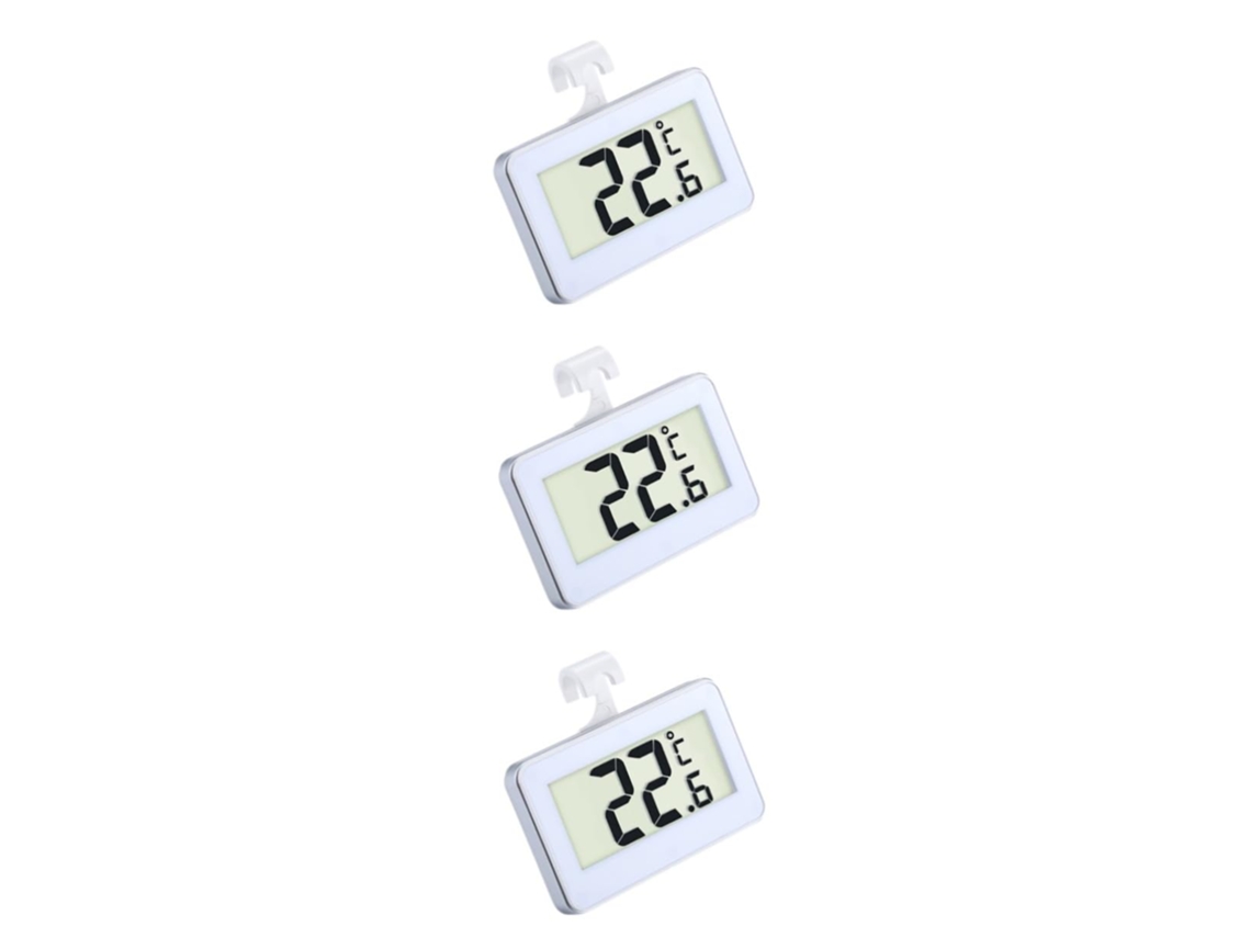 Besportble Conjunto De 3 Termômetros Para Geladeira Com Tela Lcd, Alarme E Monitoramento De Temperatura Alta Baixa 2 Unidades