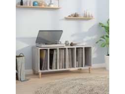 Vidaxl Armário P/ Discos 100x38x48cm Derivados Madeira Cinzento Sonoma