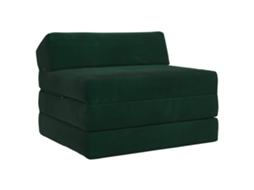 Vidaxl Sofá Cama Dobrável Verde-escuro 200 X 70 X 10 Cm Veludo
