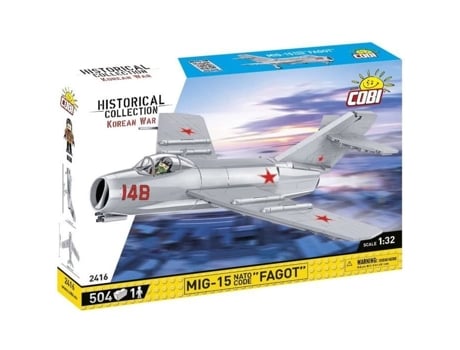Maquete Cobi 2416 Mig 15 Código Nato Fagot 504 Peças Plástico Para Montar Você Mesmo