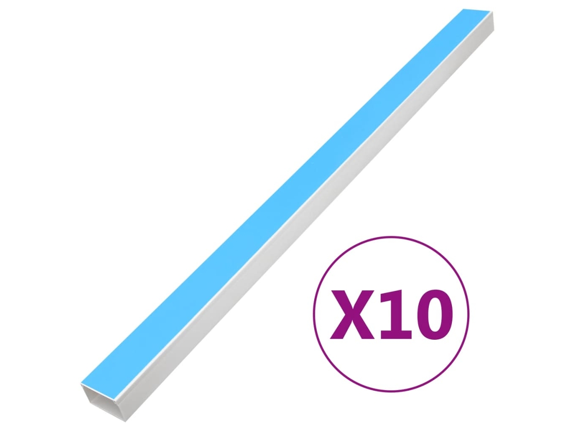 Vidaxl Calhas Para Cabos Autoadesivas 100x40 Mm 10 M Pvc