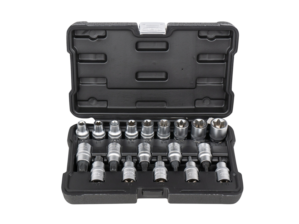 Maletín De Vasos Y Puntas Torx De 1/2 19 Piezas Jbm