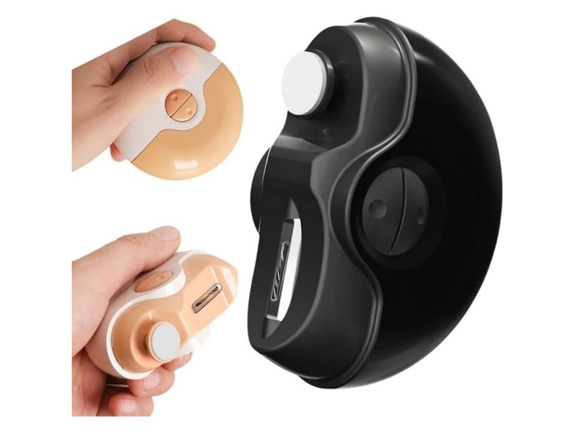 Cortador De Unhas Elétrico 3 Em 1 - Polimento Automático - Preto