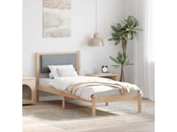 Vidaxl Estrutura da Cama com Cabeceira Cinzento claro 80 X 200 Cm