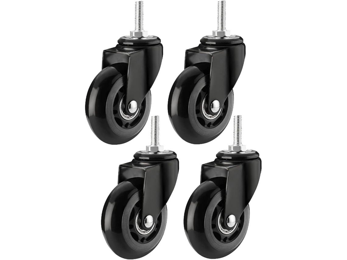 10*25 Mm, Para Móveis, Cama E Carrinho., (2,5 Polegadas), 64 Mm, (conjunto De 4), Borracha, Com Freio