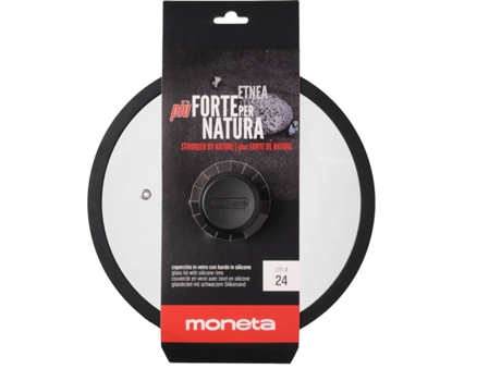 Tampa para Panelas  Etnea Coperchio 24 Cm In Vetro Con Bordo Di Silicone
