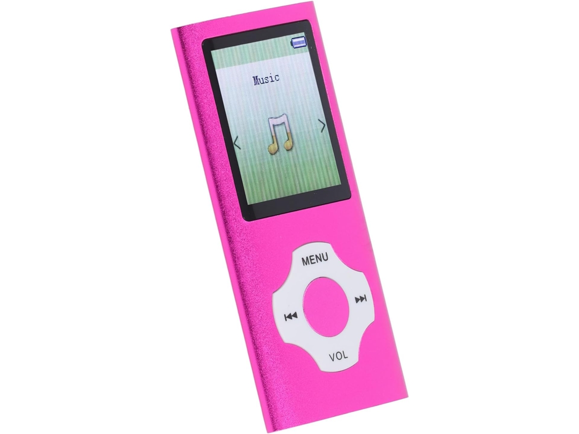 Leitor de MP3/MP4 de 68 GB, tela de 68 GB, alto-falante, gravador com Hi-Fi de 1,8", voz, áudio/vídeo (rosa)