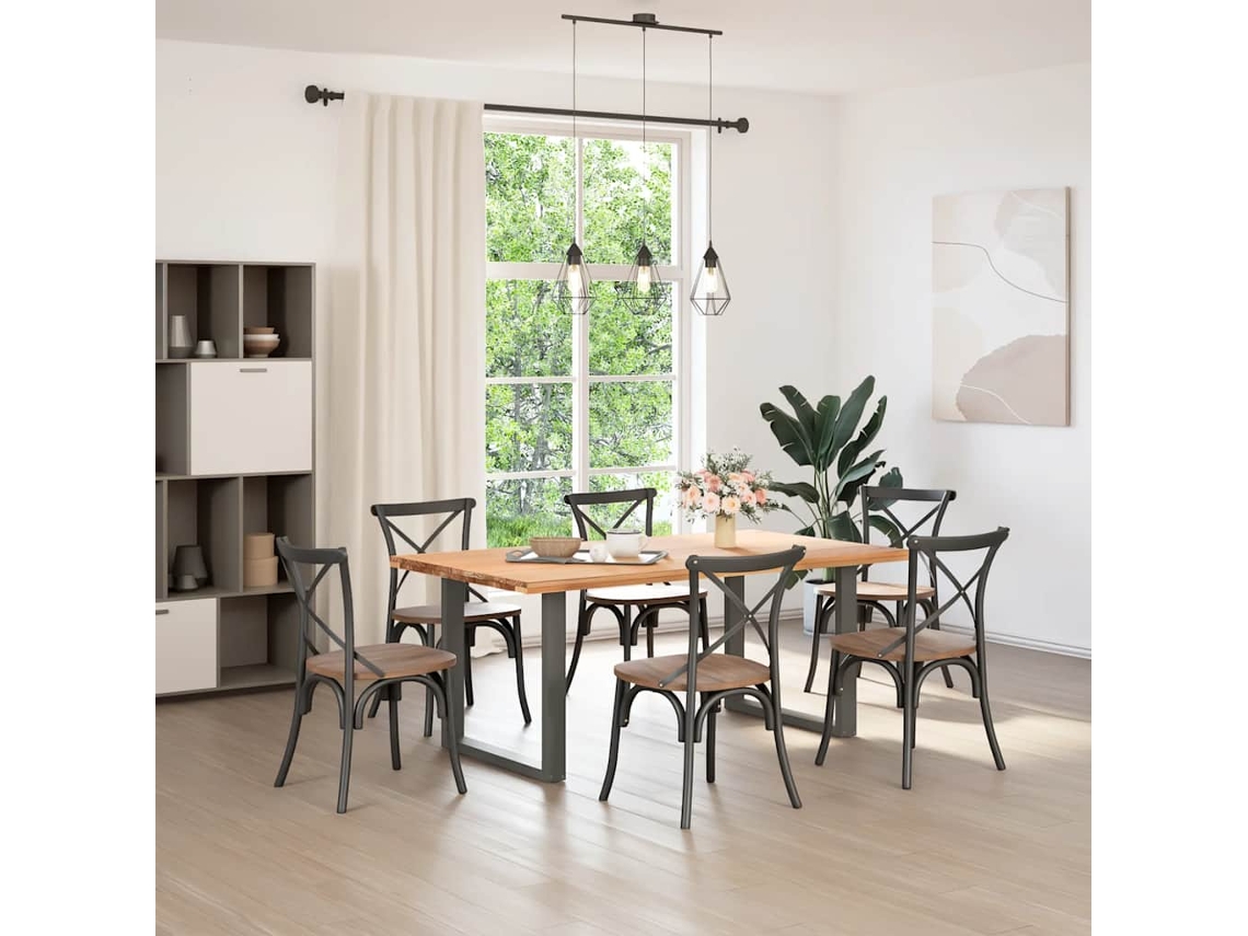 Pés Para Mesa De Jantar Em Formato De U, 2 Peças, Antracite, 80x(72-73) Cm, Aço