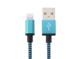 Cabo de Dados de Sincronização Usb 2m estilo tecido 8 Pinos azul XIAOMOYU