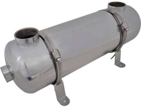Permutador de Calor  Piscina (60 KW - Aço - 485 x 134 mm - Cinzento)
