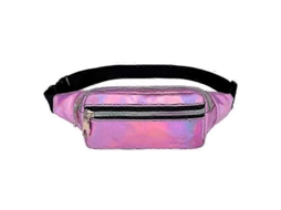 Lurelia Pochete Corrida, Pochete Feminina Holográfica Ajustável Em Pvc, Ideal Para Viagens, Festas, Caminhadas