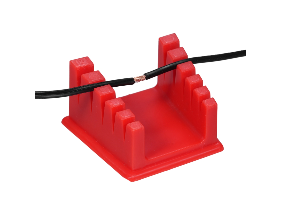 Suporte para cabos com grampo para estação de solda, grampo de silicone para cabos de 30 a 12 AWG, clipe de retenção em ABS para trabalhos de soldagem.